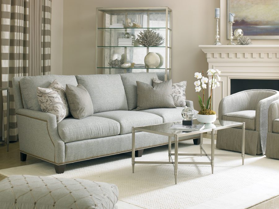 Sherrill Living Room Three Cushion Sofa-Loose Seat Cushion-Semi-Attached  Back Cushion 2368